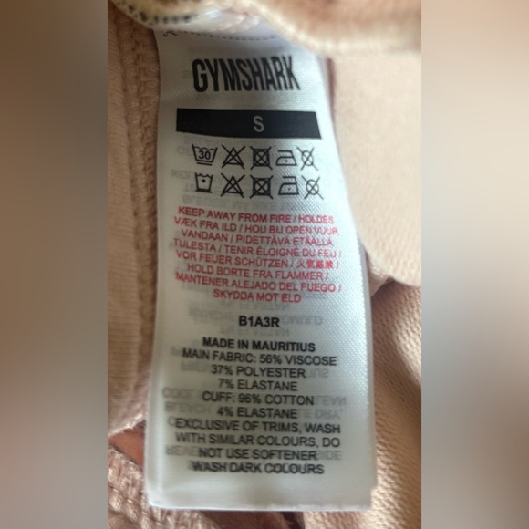 Gymshark Women's Light Pink Crest Joggers with Logo Small - Picture 5 of 5